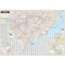 North  South Carolina State Wall Map