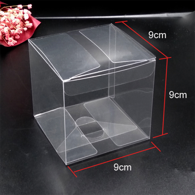 25X Clear PVC Boxes Wedding Party Favour Shop Display Transparent