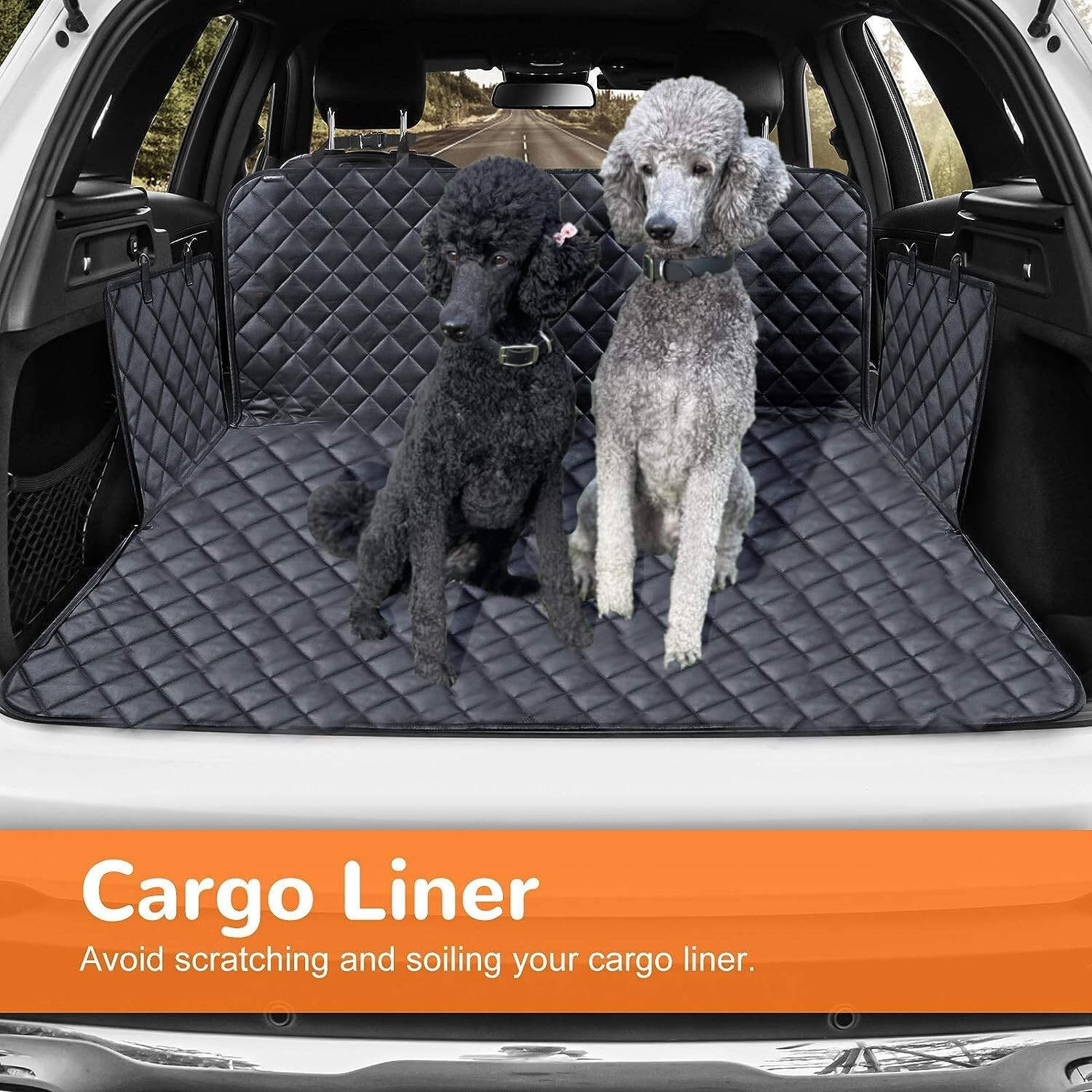 Back Seat Extender for Dogs, Dog Car Seat Cover with Hard Bottom Dog
