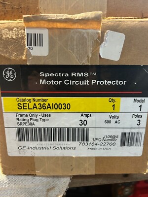 GE Spectra 30A 600V Molded Case Circuit Breaker