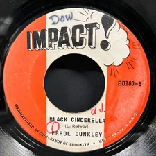 Errol Dunkley ‎– 'Black Cinderella' 7" Single USA Impact Roots Reggae Dub 45 70s