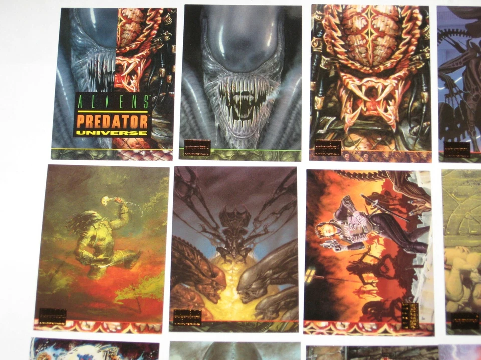 1994 ALIENS PREDATOR UNIVERSE TOPPS COMPLETE BASE CARD 72 SET SUYDAM MIGNOLA - Image 2 of 4