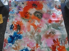 New 17" Beautiful Plush Watercolor Style Flowers   Decorative Pillow Cover