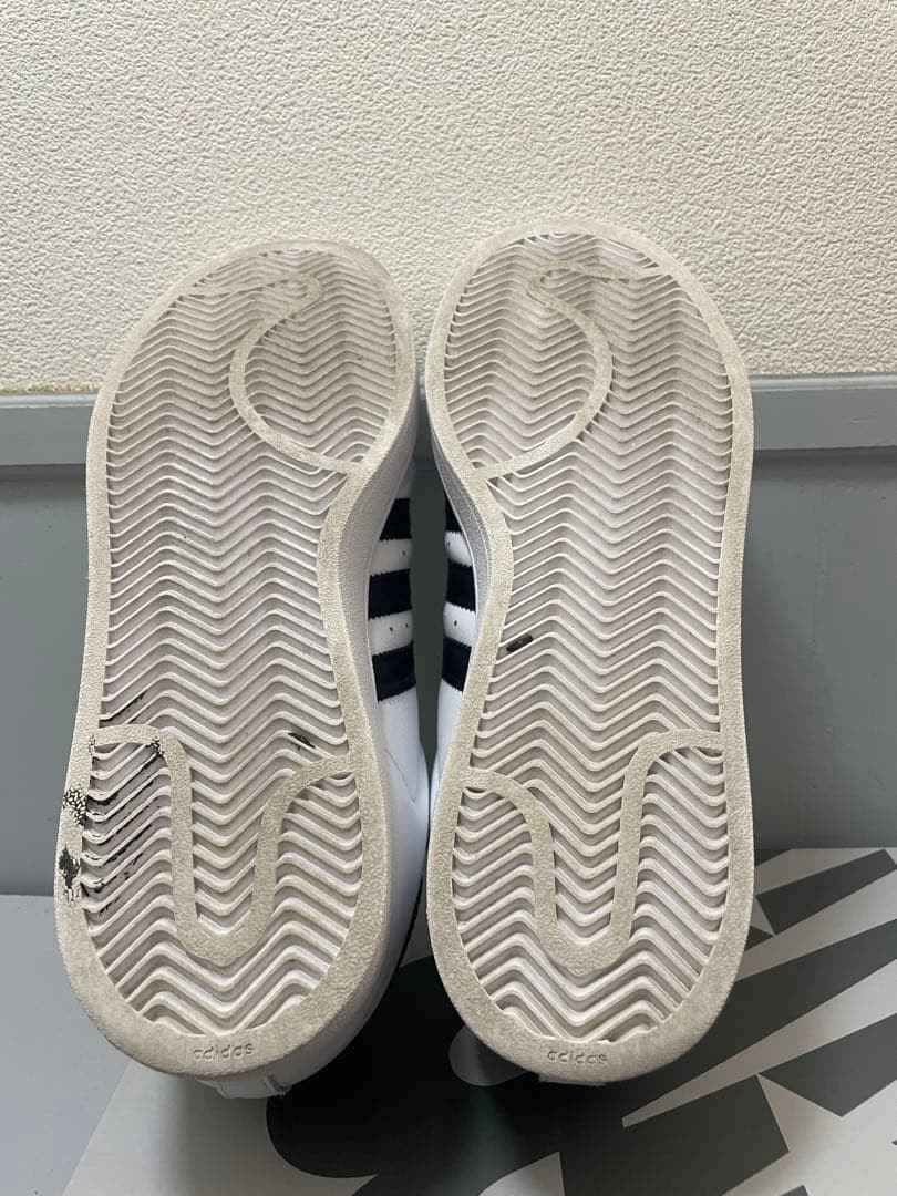 adidas Superstar White Black Street Style Used Men's Sneakers thumbnail 5