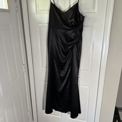 Birdy Grey Lydia Dress Black Shiny Satin Size 2XL NWT | eBay
