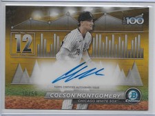 2024 Bowman - Colson Montgomery #BTPA-12 - Gold Refractor Autograph Top 100 /50