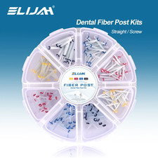 400Pcs Dental Quartz Fiber Posts Teeth Restorative Screw Straight Endo Post Sets