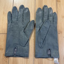 Vintage 1990s Women's Premium Classic Black Leather Driving Gloves Size 7.5