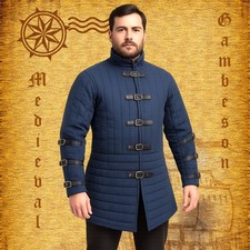 Medieval Gambeson,SCA LARP, Thick Padded,White Gambeson,Aketon Doublet Arming