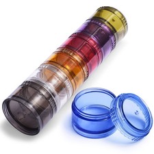 Cylindrical Pocket Pharmacy Moisture-Proof Travel Pill Organizer Free Combina...