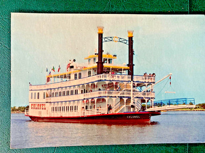 Riverboat Colonel 4'' x 6'' Unused Postcard Blank Back