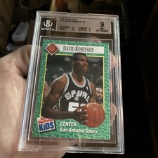 1989-90 Sports Illustrated Kids DAVID ROBINSON RC Spurs BGS 9 MINT HOF - RAREST