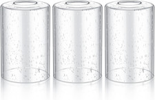 3 Pcs Clear Bubble Seeded Glass Shade Replacements for Pendant Light Fixtures Gl