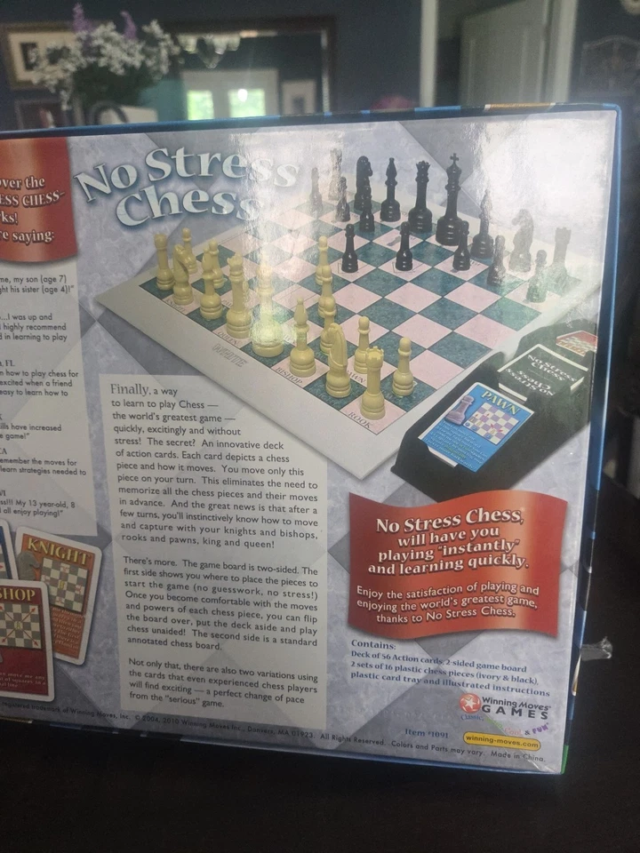 NO STRESS CHESS Teaching Game Classic Strategy Winning Moves 100% COMPLETE 2006 - Image 3 of 3