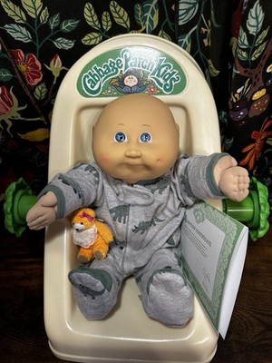 Cabbage Patch/ Dimple/blue BUTTERFLY Eyes/imperfect/READ/cleaned/certificate