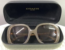 Coach Women  s Wildflower Square Sunglasses C8002 Milky Beige W/black Coach Case