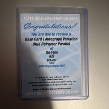Topps 2026 Topps Chrome WWE Oba Femi BCA-OBF Auto Var Blue Refractor RD