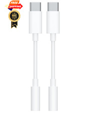 USB-C to 3.5mm Audio Headphone Adapter - HiFi 2 Pack 2Pack USB-C, White