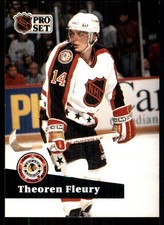 Theoren Fleury 1991-92 Pro Set  #274 Flames NHL READ FREE SHIPPING AutographDen