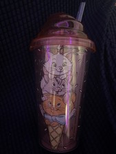 Disney Aristocats Ice Cream Swirl Acrylic Cup with Lid & Straw Brand New!