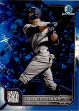 Giancarlo Stanton 2022 Bowman Chrome Sapphire #85 New York Yankees
