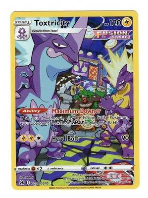 Toxtricity GG09/GG70 Ultra Rare Holo Crown Zenith: Galarian Gallery Pokemon NM