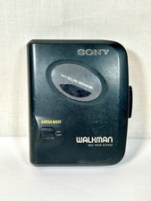Working Sony Walkman WM-EX102 Mega Bass Cassette Tape Player Black With Clip