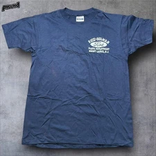 Vintage Rice & Holman Ford Shirt Mens Large Blue Parts Department Tee 80s