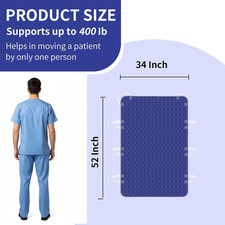 Positioning Bed Pads 8 Handles Elderly Patients -34 X 52 Washable Reusable Smart