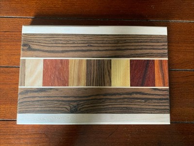 Handcrafted Cutting/Charcuterie Board.  Soft Maple,Bubinga,Padauk Etc.