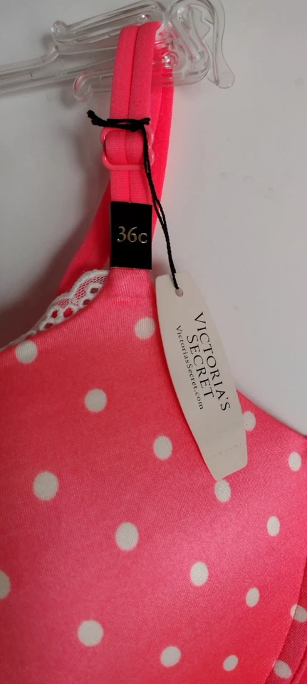 VICTORIA'S SECRET 36C NEON POLKADOT MUITO SEXY PUSH UP ACOLCHOADO UNDERWIRE... - Imagem 4 de 4