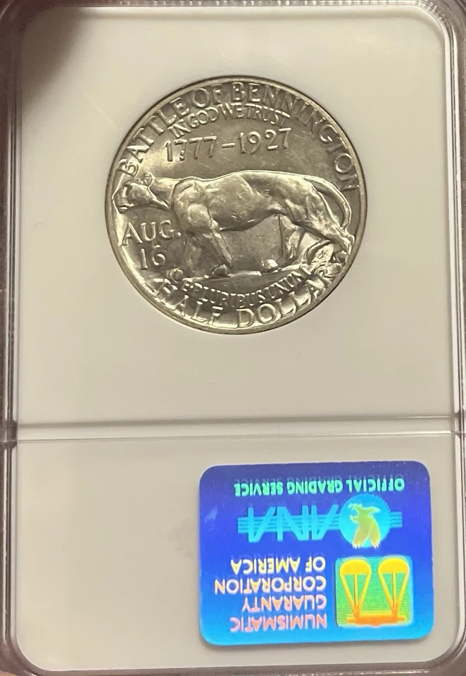 1927 NGC MS62 Vermont Commemorative Half Dollar - Image 2 of 4