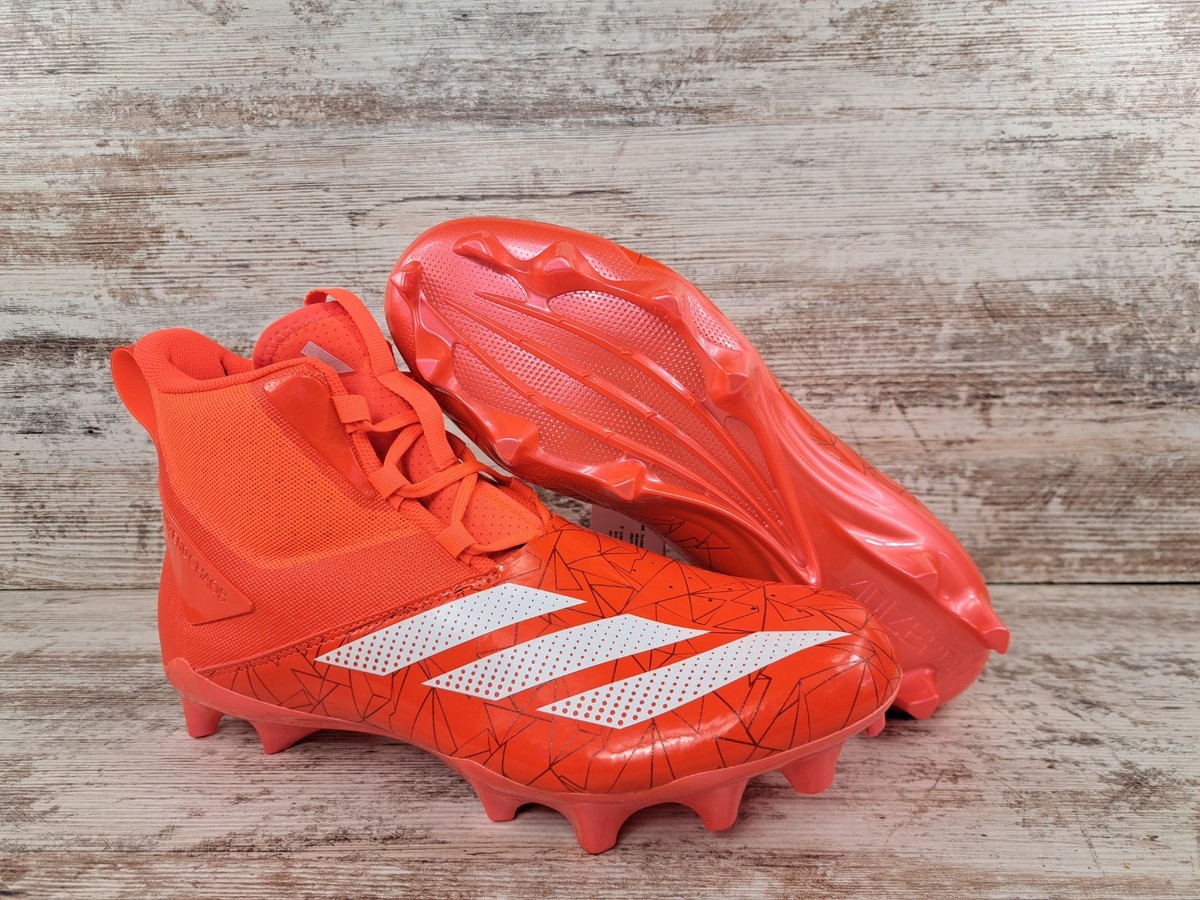 Adidas Adizero Chaos ‎ Football Cleats Mens Size 11.5 Solar Red/White New adidas Adizero Chaos Exotic Speed Football Lineman Cleats  main image 4
