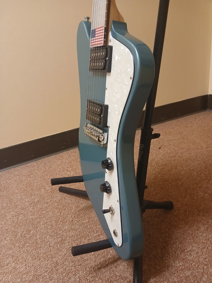 2017 USA Gibson Firebird Zero S Series - Pelham Blue - BRAND NEW – New Old Stock - Image 3 of 4