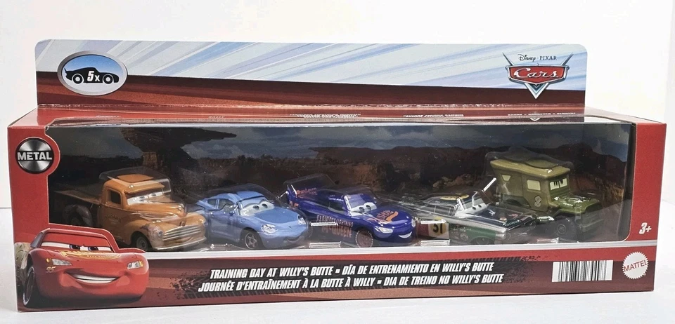 Disney Pixar Cars Día de Entrenamiento en Willy's Butte Die Cast Car Paquete de 5 + Race N' Res Foto 3 de 4