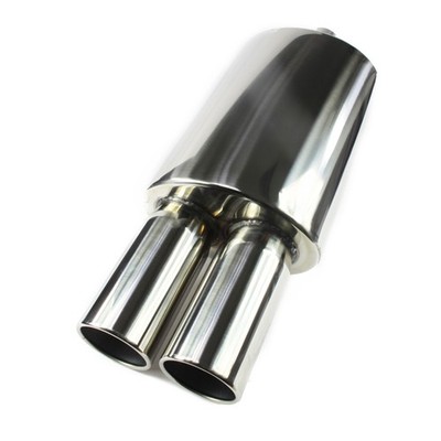 SPORT-AUSPUFF 2,25'' ENDSCHALLDÄMPFER, MUFFLER, ENDTOPF, UNIVERSAL 2 X 70MM