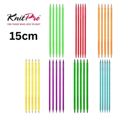 Trendz: Knitting Pins: Double-Ended: Set of Five: 15cm Sewing Craft Tool Hobby