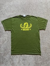 VTG &lsquo;04 Green Day American Idiot Olive Green Band Tee