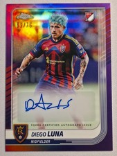 2025 Topps Chrome MLS #CA-DL Diego Luna Chrome Autographs Purple Refractor #/75