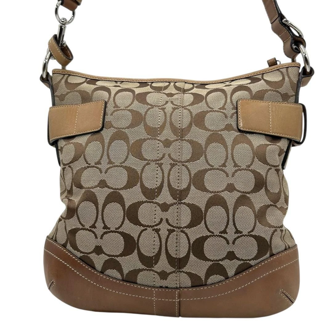 Borsa a tracolla Coach firmata tela pelle cintura tracolla