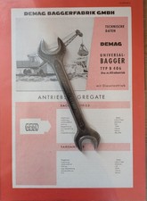 Prospekt DEMAG UNIVERSAL-BAGGER 'TYPE B 406',  Original 60 er Jahre, LKW