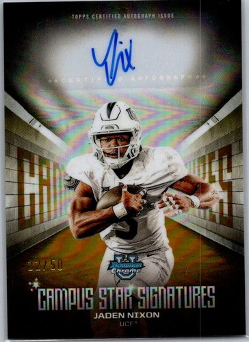 2025 Bowman Chrome University Football Gold Refractor Jaden Nixon #CSS-JN