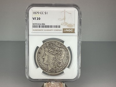 1879-CC Morgan Silver Dollar NGC VF20 Tough Date CC Carson City