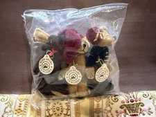 Boyds Bears T.F. Wuzzies Miniature Bears Moose LOT of 3 New Old Stock Sealed