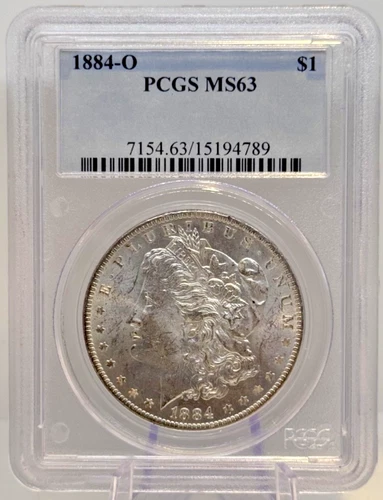 1884-O Morgan Silver $1 Dollar PCGS MS 64