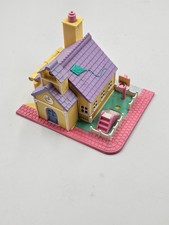 Polly Pocket Miniature Dollhouse with Furniture Yellow Pink Roof - #5101