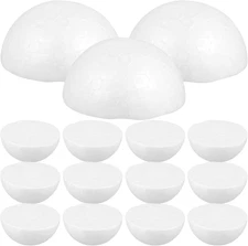 DIY Christmas Crafts 30Pcs Half Foam Balls Smooth round Polystyrene Semicircle F