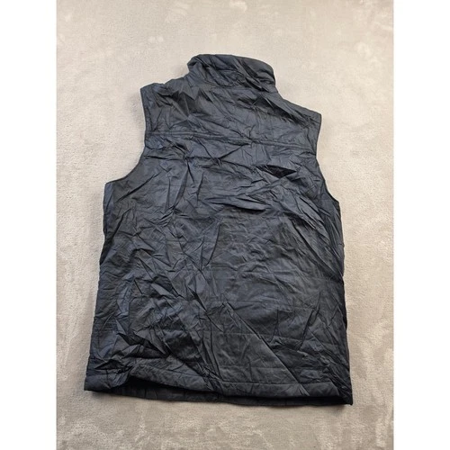 LL Bean Mountain Classic Puffer Vest Mens M Black Our House Construction Logo image 6