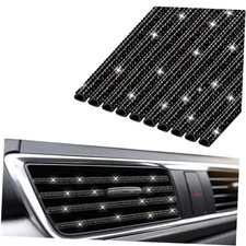 INSAUTO 10pcs Bling Car Accessories, Rhinestone Bling Air Conditioner black