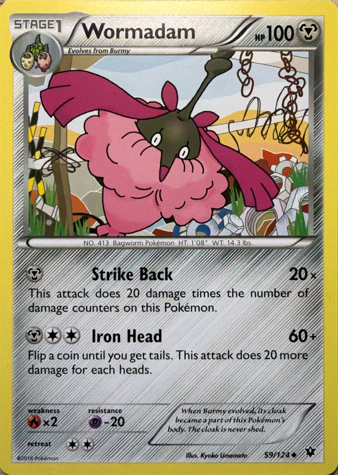 Wormadam (59) Uncommon XY - Fates Collide 59/124 NM